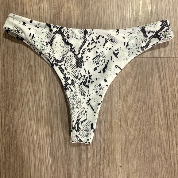 Snakeskin Print Bikini Bottom - Picture 1 of 3